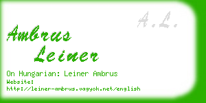 ambrus leiner business card